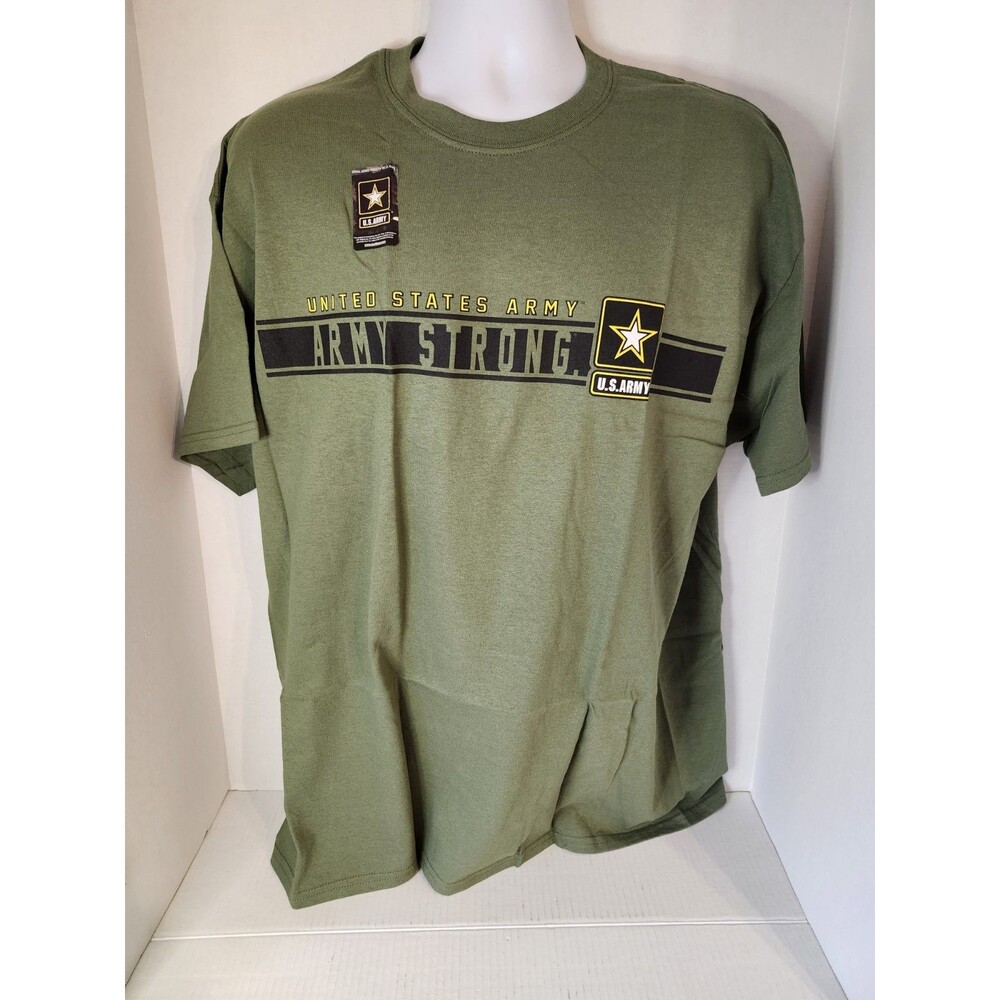 VINTAGE US ARMY GILDAN T-Shirt - Size XLarge - ARMY Green - USA Retro Style